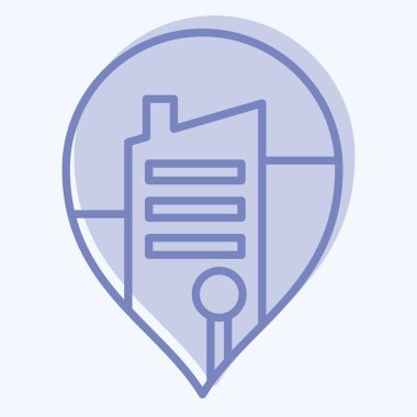 Simge Simgesi. Fotoğraflar ve İllüstrasyon sembolüyle ilgili. İki ton stili. Basit tasarım çizimi