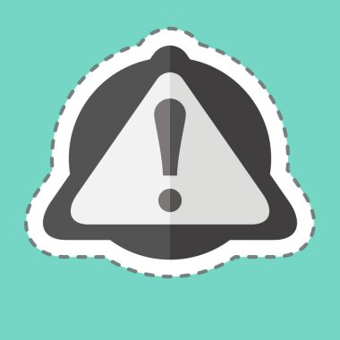 Çıkartma çizgisi sembolleri kesti. Fotoğraflar ve İllüstrasyon sembolüyle ilgili. Basit tasarım çizimi