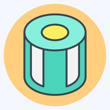 Simge Nesnesi. Fotoğraflar ve İllüstrasyon sembolüyle ilgili. renk arkadaşı stili. Basit tasarım çizimi