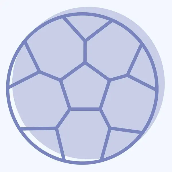 アイコンフットボール フットボールシンボルに関連する 2つのトーンスタイル シンプルなデザインイラスト — ストックベクタ
