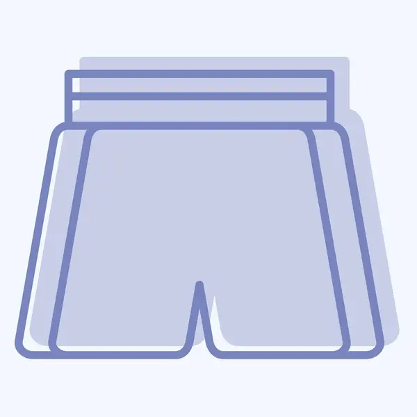 アイコンフットボールのズボン フットボールシンボルに関連する 2つのトーンスタイル シンプルなデザインイラスト — ストックベクタ