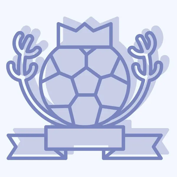 アイコン チャンピオンシップ フットボールシンボルに関連する 2つのトーンスタイル シンプルなデザインイラスト — ストックベクタ