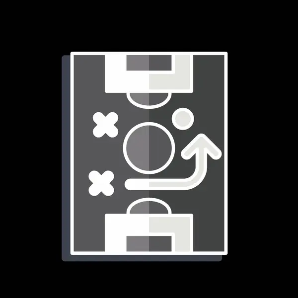 アイコン戦術 フットボールシンボルに関連する 光沢のあるスタイル シンプルなデザインイラスト — ストックベクタ