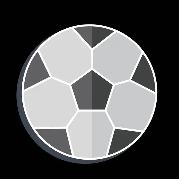 アイコンフットボール フットボールシンボルに関連する 光沢のあるスタイル シンプルなデザインイラスト — ストックベクタ