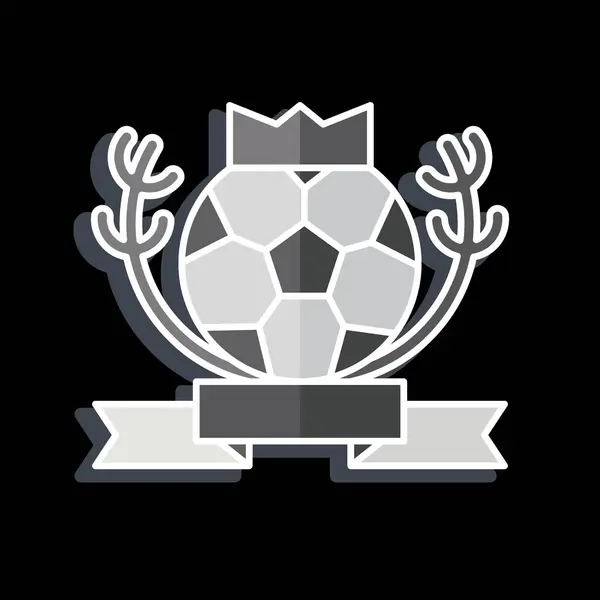 アイコン チャンピオンシップ フットボールシンボルに関連する 光沢のあるスタイル シンプルなデザインイラスト — ストックベクタ
