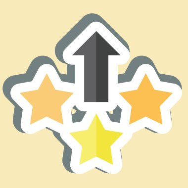 Çıkartma Seviyesi. Çevrimiçi Oyun sembolüyle ilgili. Basit tasarım çizimi