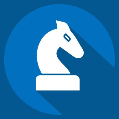 Simge Stratejisi. Çevrimiçi Oyun sembolüyle ilgili. Uzun gölge tarzı. Basit tasarım çizimi