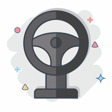 İkon Yarışı. Çevrimiçi Oyun sembolüyle ilgili. Çizgi roman. Basit tasarım çizimi