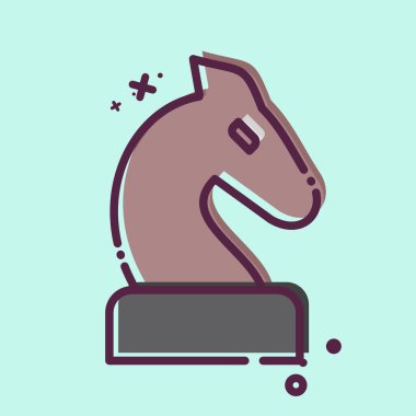 Simge Stratejisi. Çevrimiçi Oyun sembolüyle ilgili. MBE tarzı. Basit tasarım çizimi