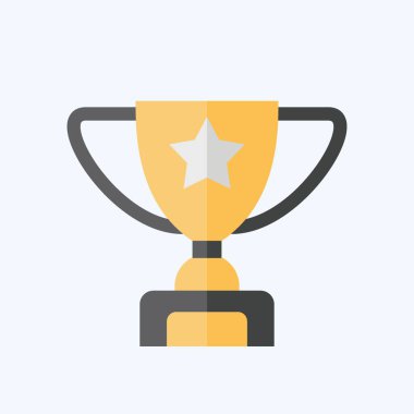 Simge ödülü. Çevrimiçi Oyun sembolüyle ilgili. Düz stil. Basit tasarım çizimi