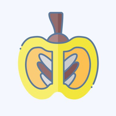 Icon Pumpkin. related to Healthy Food symbol. doodle style. simple design illustration clipart