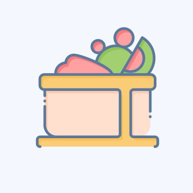 Icon Fruit Salad. related to Healthy Food symbol. doodle style. simple design illustration clipart