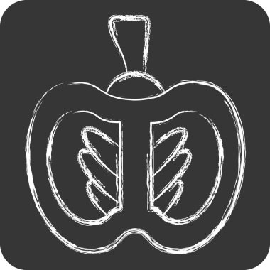 Icon Pumpkin. related to Healthy Food symbol. chalk Style. simple design illustration clipart