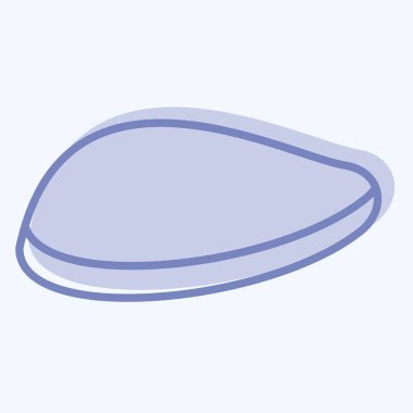 İkon Tavuk göğsü. Sağlıklı gıda sembolüyle ilgili. İki ton stili. Basit tasarım çizimi