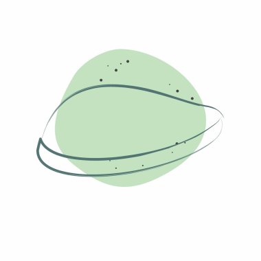 İkon Tavuk göğsü. Sağlıklı gıda sembolüyle ilgili. Renkli Leke Biçimi. Basit tasarım çizimi