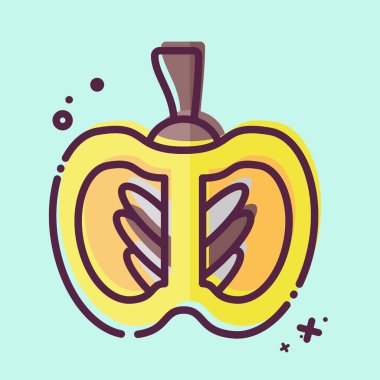 Icon Pumpkin. related to Healthy Food symbol. MBE style. simple design illustration clipart
