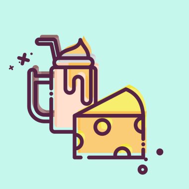 Simge Chesee. Sağlıklı gıda sembolüyle ilgili. MBE tarzı. Basit tasarım çizimi