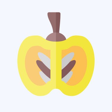 Icon Pumpkin. related to Healthy Food symbol. flat style. simple design illustration clipart