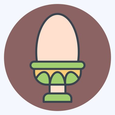Icon Boiled Egg. related to Healthy Food symbol. color mate style. simple design illustration clipart