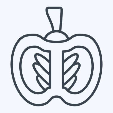 Icon Pumpkin. related to Healthy Food symbol. line style. simple design illustration clipart