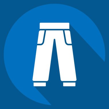 Simge Pantolon. Tenis Spor Sembolü ile ilgili. Uzun gölge tarzı. Basit tasarım çizimi