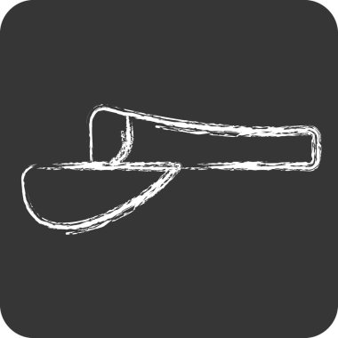 Simge vizörü. Tenis Spor Sembolü ile ilgili. Tebeşir stili. Basit tasarım çizimi