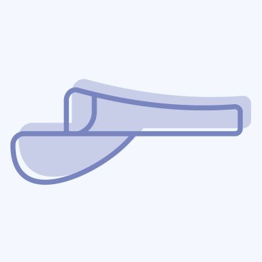 Simge vizörü. Tenis Spor Sembolü ile ilgili. İki ton stili. Basit tasarım çizimi