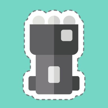 Çıkartma hattı Tenis Makinesini kesti. Tenis Spor Sembolü ile ilgili. Basit tasarım çizimi