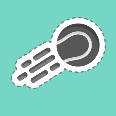 Çıkartma hattı Tenis Spor Sembolü ile ilgili Tenis 2 'yi kesti. Basit tasarım çizimi