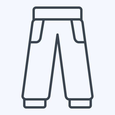 Simge Pantolon. Tenis Spor Sembolü ile ilgili. Sıra tarzı. Basit tasarım çizimi