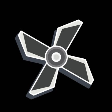 Icon Drone Blades. Drone sembolüyle ilgili. Parlak bir stil. Basit tasarım çizimi