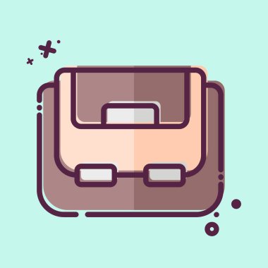 Simge Omuz Torbası. Drone sembolüyle ilgili. MBE tarzı. Basit tasarım çizimi