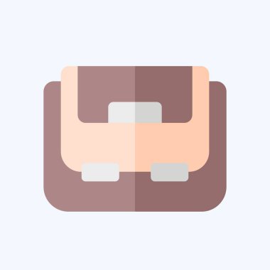 Simge Omuz Torbası. Drone sembolüyle ilgili. Düz stil. Basit tasarım çizimi