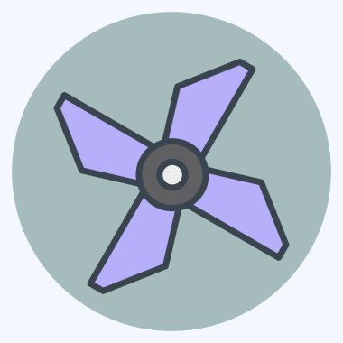 Icon Drone Blades. Drone sembolüyle ilgili. renk arkadaşı stili. Basit tasarım çizimi