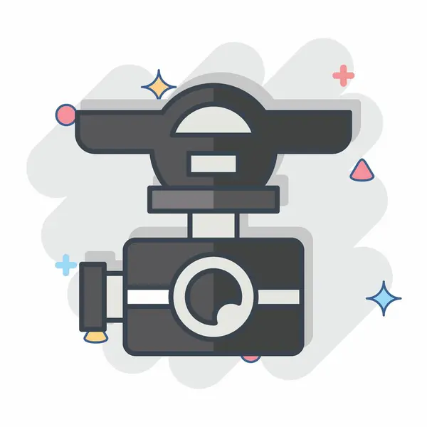 stock vector Icon Drone Camera. related to Drone symbol. comic style. simple design illustration