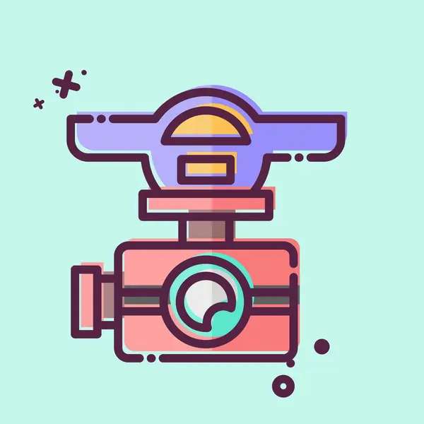 stock vector Icon Drone Camera. related to Drone symbol. MBE style. simple design illustration