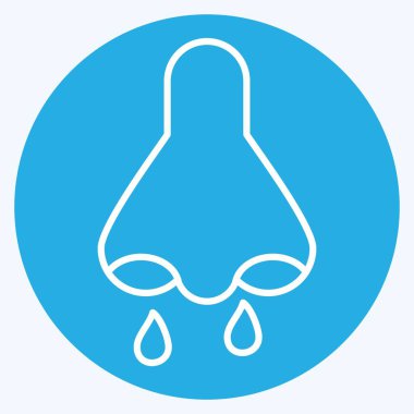 Simge gergedanı. Tıbbi Uzmanlık Sembolü ile ilgili. Mavi gözlü. Basit tasarım çizimi