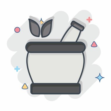 Simge Naturopati. Tıbbi Uzmanlık Sembolü ile ilgili. Çizgi roman. Basit tasarım çizimi