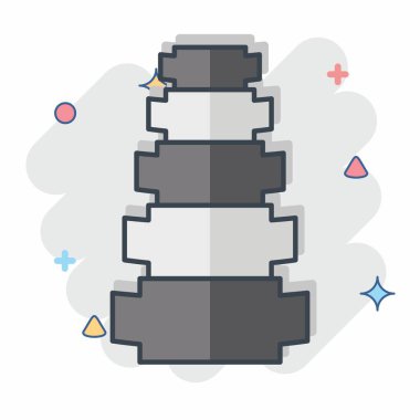 Simgesel kiropraktör. Tıbbi Uzmanlık Sembolü ile ilgili. Çizgi roman. Basit tasarım çizimi