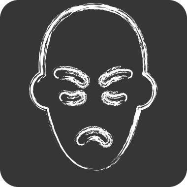 Simgesel Estetik Cerrahi. Tıbbi Uzmanlık Sembolü ile ilgili. Tebeşir stili. Basit tasarım çizimi