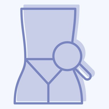 Simge Belirtisi Denetimi. Tıbbi Uzmanlık Sembolü ile ilgili. İki ton stili. Basit tasarım çizimi