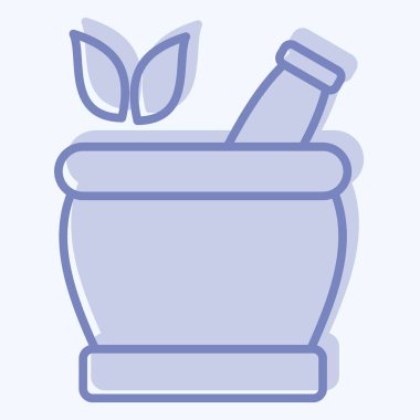 Simge Naturopati. Tıbbi Uzmanlık Sembolü ile ilgili. İki ton stili. Basit tasarım çizimi