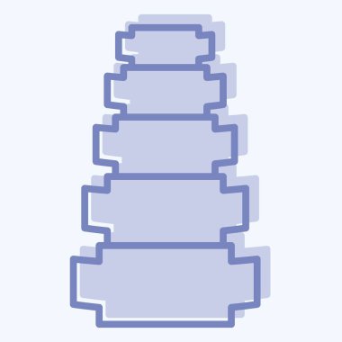 Simgesel kiropraktör. Tıbbi Uzmanlık Sembolü ile ilgili. İki ton stili. Basit tasarım çizimi