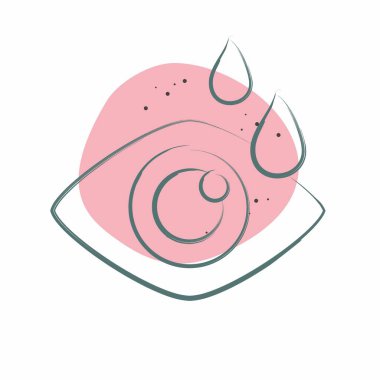 Simge Optimetri. Tıbbi Uzmanlık Sembolü ile ilgili. Renkli Leke Biçimi. Basit tasarım çizimi