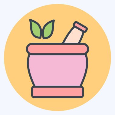 Simge Naturopati. Tıbbi Uzmanlık Sembolü ile ilgili. renk arkadaşı stili. Basit tasarım çizimi