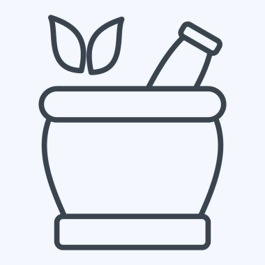 Simge Naturopati. Tıbbi Uzmanlık Sembolü ile ilgili. Sıra tarzı. Basit tasarım çizimi