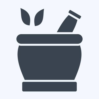 Simge Naturopati. Tıbbi Uzmanlık Sembolü ile ilgili. Kabartma tarzı. Basit tasarım çizimi