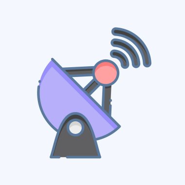 Simge GPS sinyali. Navigasyon sembolüyle ilgili. Karalama stili. Basit tasarım çizimi