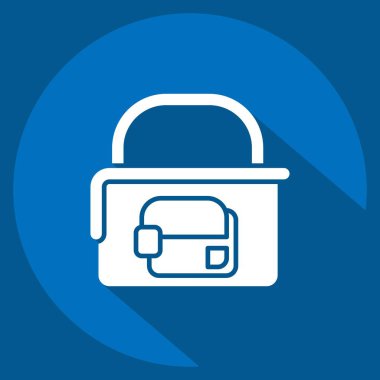 Simge Gövdesi. Otel Hizmeti sembolüyle ilgili. Uzun gölge tarzı. Basit tasarım çizimi