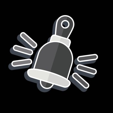 Hizmet için Simge Halkası. Otel Hizmeti sembolüyle ilgili. Parlak bir stil. Basit tasarım çizimi